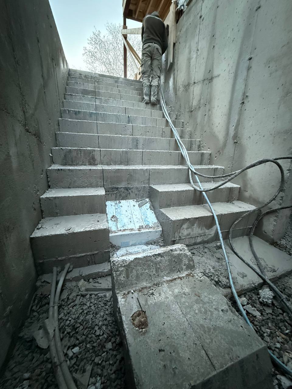 concrete stairs demolition